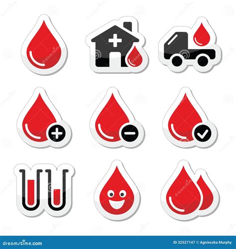 Blood Donation Icons Set Royalty Free Stock Photography Image 32527147