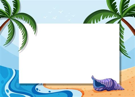 Beach Border Vector Art, Icons, and Graphics for Free Download