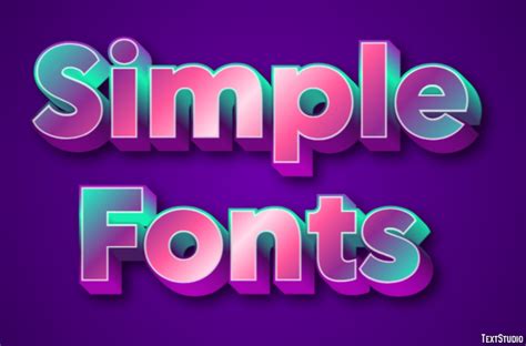 Simple Fonts Text Effect and Logo Design Font