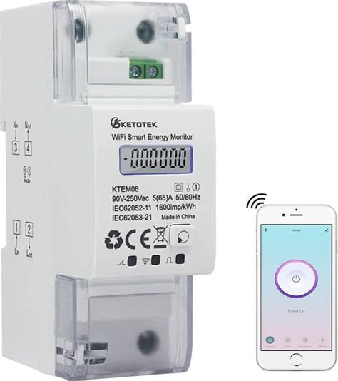 Ketotek Compteur D Nergie Monophas Wifi Compteur Lectrique Num Rique