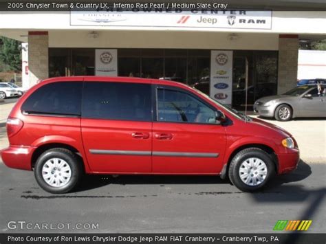 Inferno Red Pearl 2005 Chrysler Town And Country Lx Medium Slate Gray