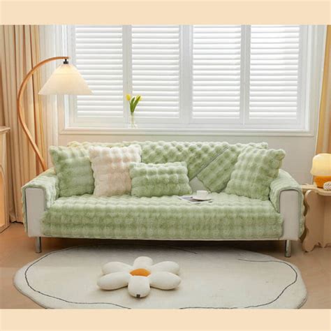 Cozy Plush Solid Colour Non-slip Couch Cover - FunnyFuzzy