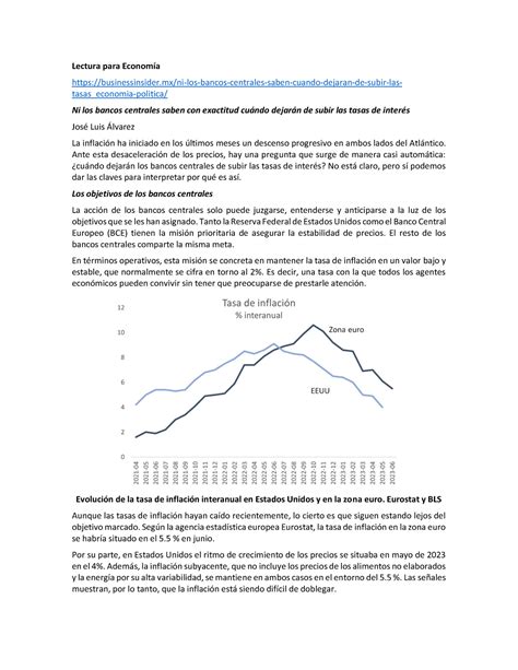 Ni Los Bancos Centrales Saben Con Exactitud Cu Ndo Dejar N De Subir Las