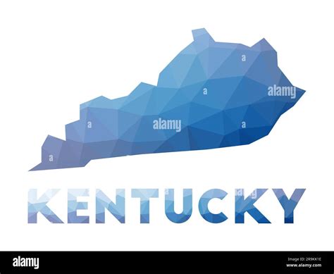 Low Poly Map Of Kentucky Geometric Illustration Of The Us State