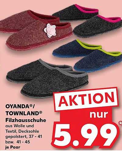 Oyanda Townland Filzhausschuhe Angebot Bei Kaufland Prospekte De