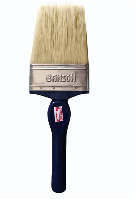 Rectangular Wooden Mm Blue Flat Paint Brushes For Wall Painting At