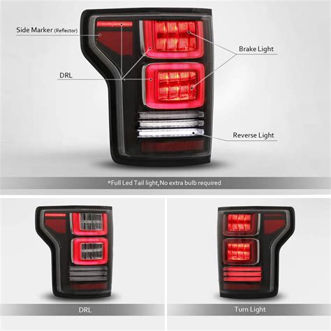 Automotive Mostplus Full Led Tail Lights For Ford F 150 F150 2015 2016 2017 2018 2019 2020 Rear