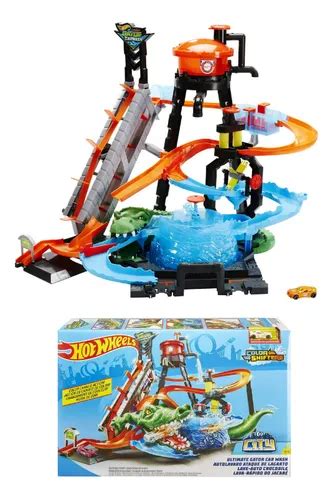 Pista Hot Wheels City Autolavado Ataque De Lagarto Multicolor MercadoLibre