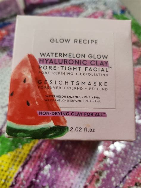 Glow Recipe Watermelon Glow Hyaluronic Clay Pore Tight Facial 60 Ml Beauty And Personal Care