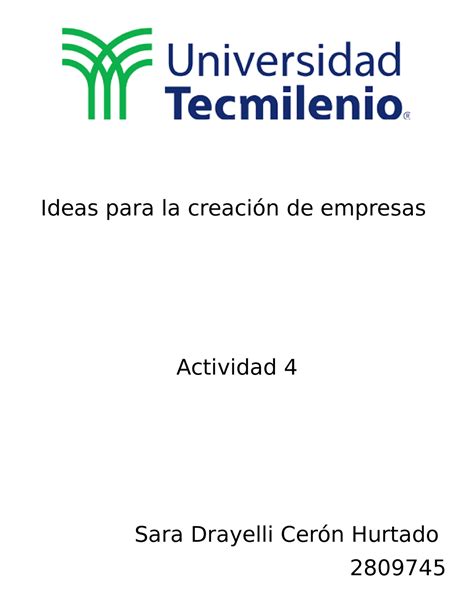 Ideas Para La Creaci N De Empresas Act Ideas Para La Creaci N De