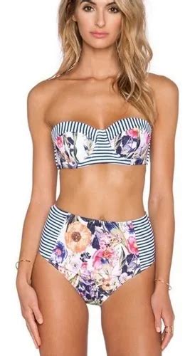 Bikini Mujer Vintage bikini Push Up Retro Traje De Baño Dama Meses sin interés