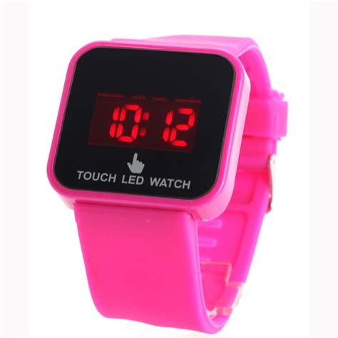 touch led watch, led touch watch, touch screen watch