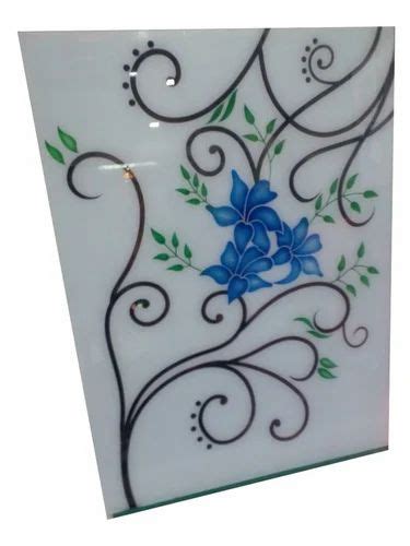 Floral Printed Toughened Glass Shape Flat At Rs 400 Sq Ft In Jaipur