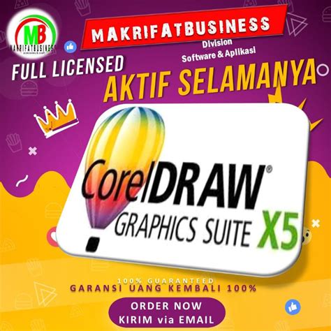 Jual Aplikasi Software Desain Grafis CorelDRAW X5 Full Version No TRIAL