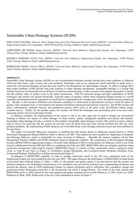 (PDF) Sustainable Urban Drainage Systems (SUDS)