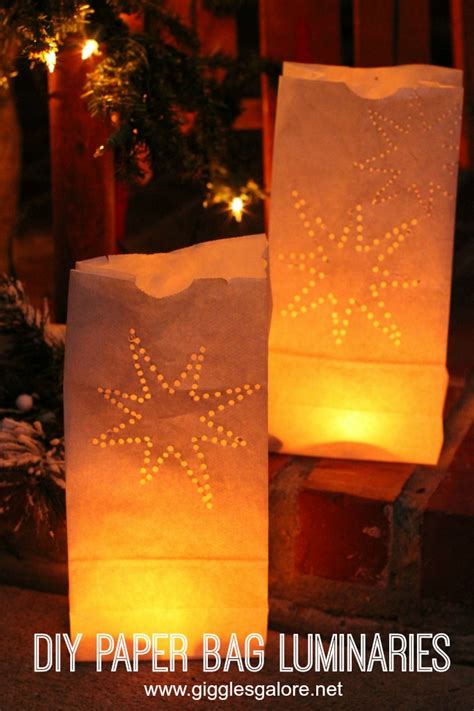 Diy Paper Bag Luminaries Giggles Galore