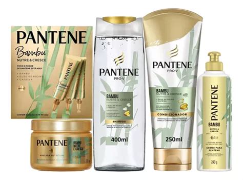 Kit Completo Bambu Nutre Cresce Pantene Pro v Cafeína