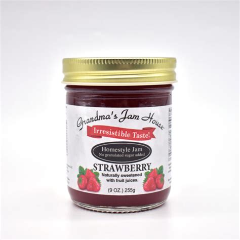 Strawberry Jam Low Sugar 9 Oz Grandma S Jam House