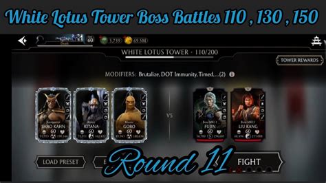 Mkmobile White Lotus Tower Boss Battles 110 130 150 Rewards Youtube