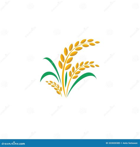 Rice Logo Vector Template stock vector. Illustration of logo - 333020385