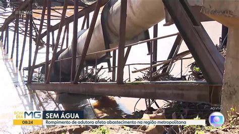 Vídeo Rompimento de adutora em Juatuba afeta abastecimento na Região