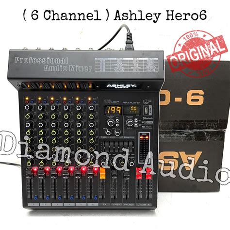 Jual Mixer Audio Ashley Hero6 Usb Bluetooth Recording Original Mixing 6