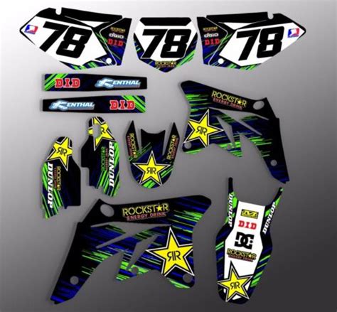 2008 2018 Klx 450 Graphics Kit Kawasaki Klx450 Rockstar Dirt Bike