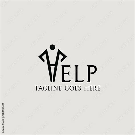 Help logo design template. Vector illustration Stock Vector | Adobe Stock