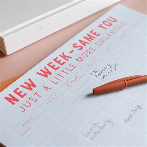 Weekly Planner New Week Same You Weekly Planner Desk Stationery, Notepad, Stationery Gift ...