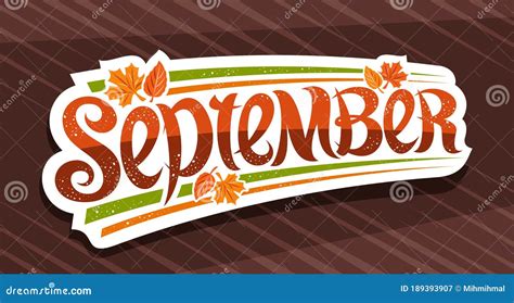 Vector Banner For September Stock Vector Illustration Of Calendar