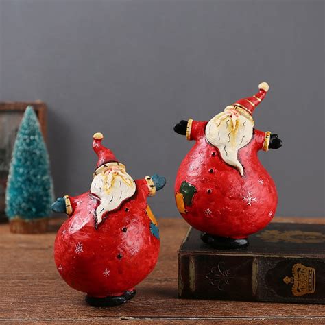 American Rural Resin Santa Claus Figurine Retro Furnishing Articles