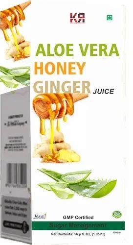 Aloevera Aloe Vera Honey Ginger Juice, 500 Ml,1000 Ml, Packaging Type ...