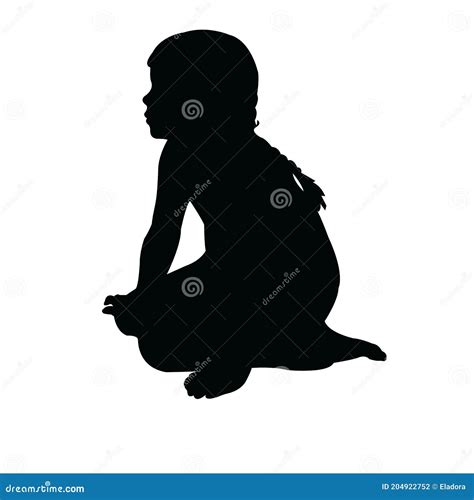 A Girl Sitting Body, Silhouette Vector Stock Vector - Illustration of ...