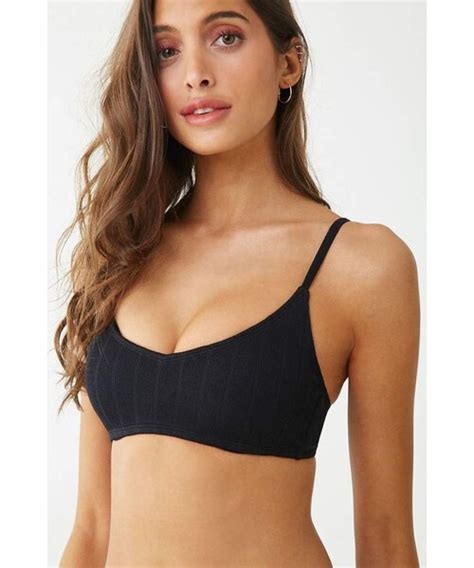 Forever Forever Ribbed V Neck Bralette Bikini