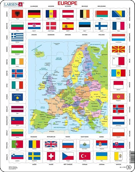 Larsen Kl Banderas Y Mapa Pol Tico De Europa Edici N En Franc S