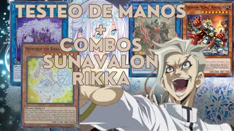 Yu Gi Oh Testeo De Mano Combos Sunavalon Rikka YouTube