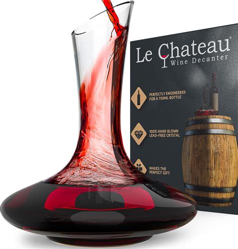 Le Chateau Decantador De Vino Soplado A Mano Cristal Sin Plomo