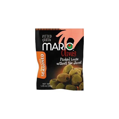 Mario Camacho Foods Herb And Spice Seasoned Brineless Pitted Green Olives 1 05 Ounce Pack Of