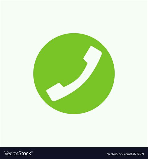 Phone green icon Royalty Free Vector Image - VectorStock