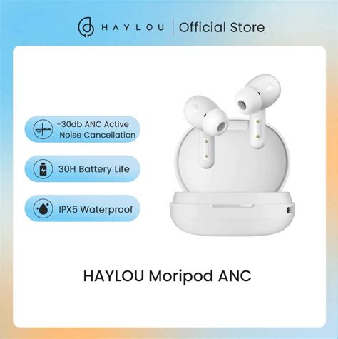 Haylou Moripods Anc Bluetooth Earphones White Pakistan