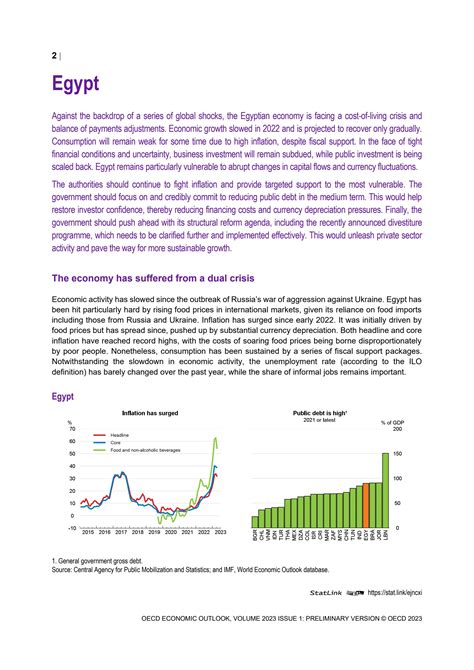 Egypt Projection Note Oecd Economic Outlook June By Oecd Issuu