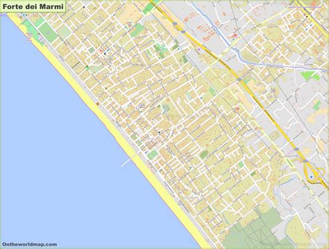 Detailed Map of Forte dei Marmi - Ontheworldmap.com