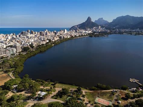 Vista Aérea Da Lagoa Rodrigo De Freitas Zona Sul Do Rio De Janeiro