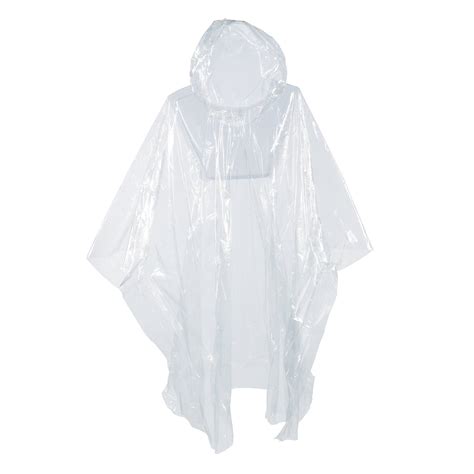 Clear Adult Rain Poncho Party Wear 12 Pieces