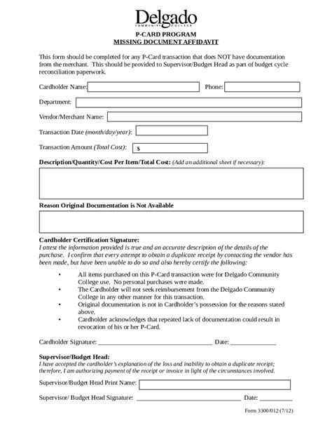 Missing Receipt Form Sample Edit Fill Sign Online Handypdf