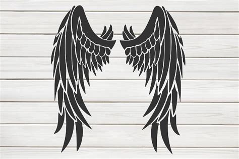 Large Angel Wings Stencil Model Template Design Print Digital - Etsy