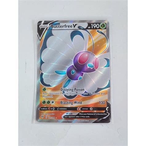 Pokemon Butterfree V Full Art Darkness Ablaze Card Shopee Singapore