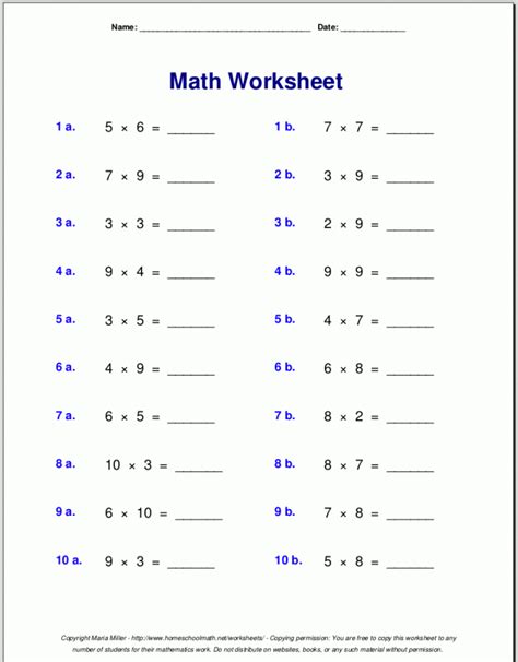 Multiplication Worksheet Grade 4 Pdf Martin Lindelof