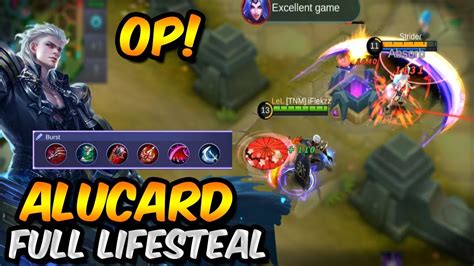 New Full Lifesteal Alucard Build Mobile Legends Youtube