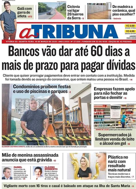 Capa A Tribuna Quarta De Mar O De